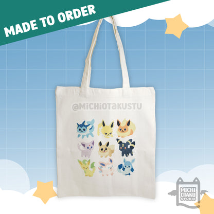 PokéChibi – Eeveelution Family Reusable Tote Bag