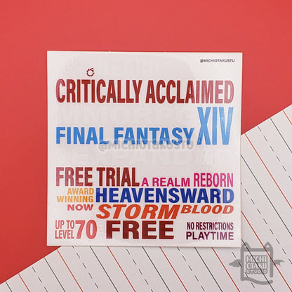 Critically Acclaimed XIV – Clear Sticker