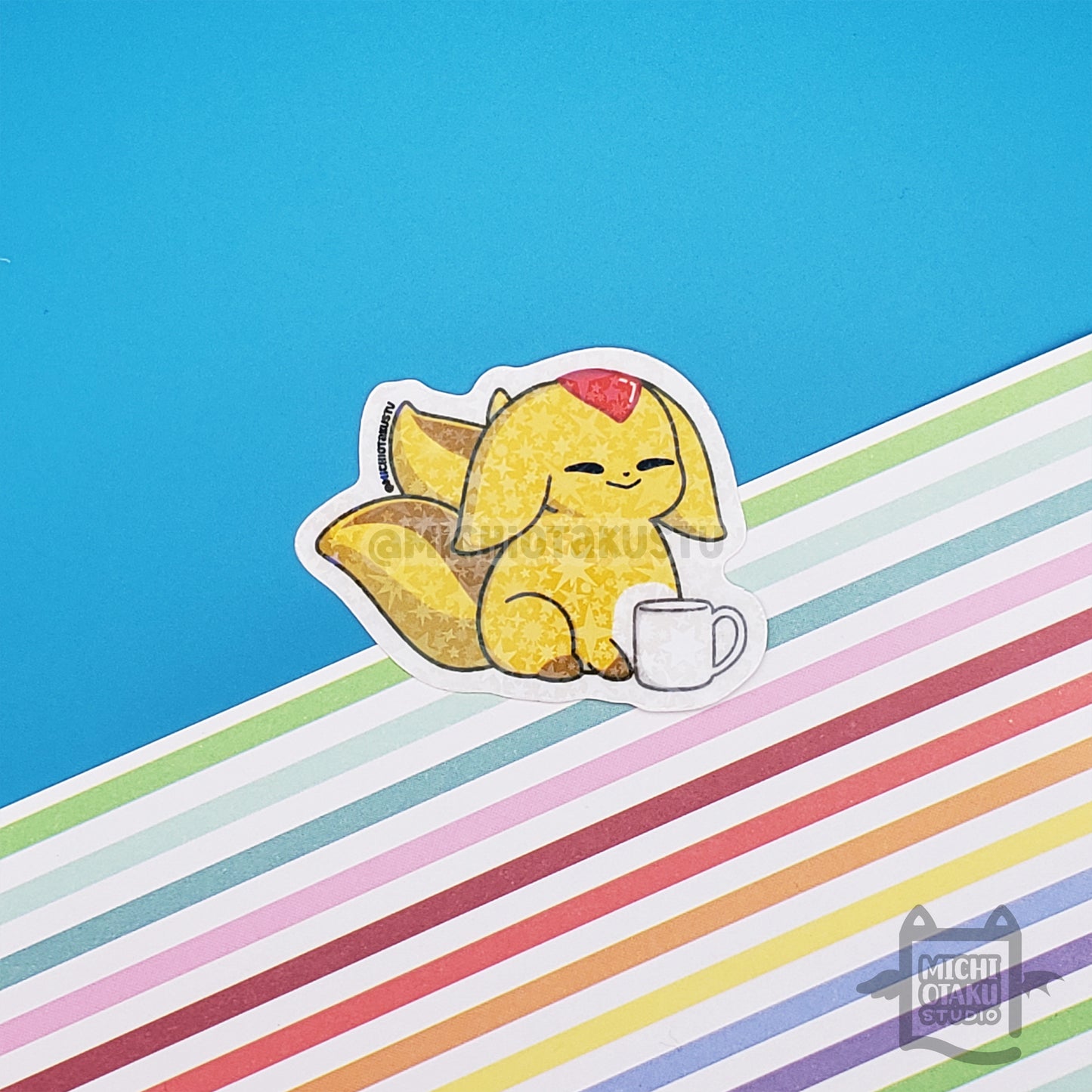 Carbean & Friends – Morning Cup Holo Star Clear Sticker