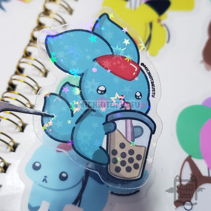 Carbean & Friends – Treat Yourself Holo Star Clear Sticker