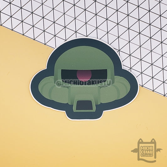 Mobile Suit Head – Green Zaku Sticker
