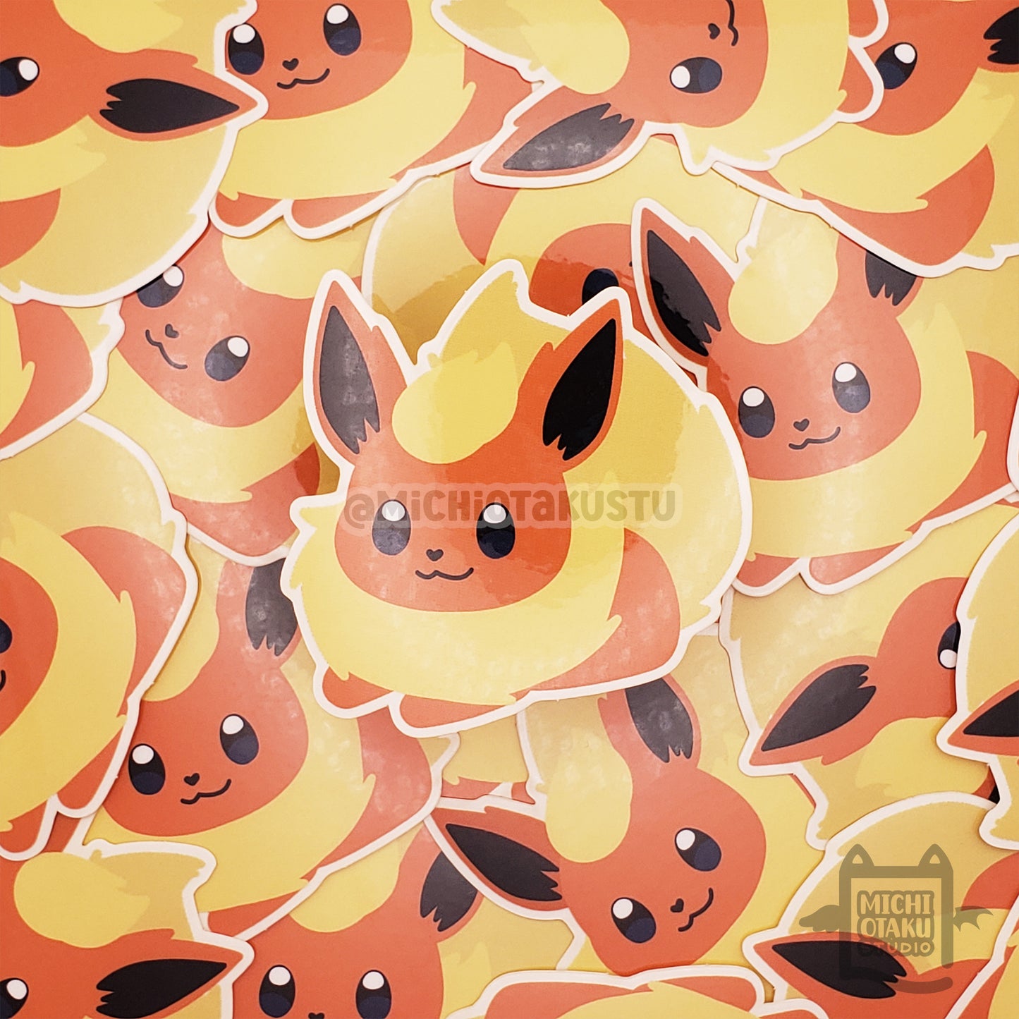 PokéChibi – Flareon Clear Sticker